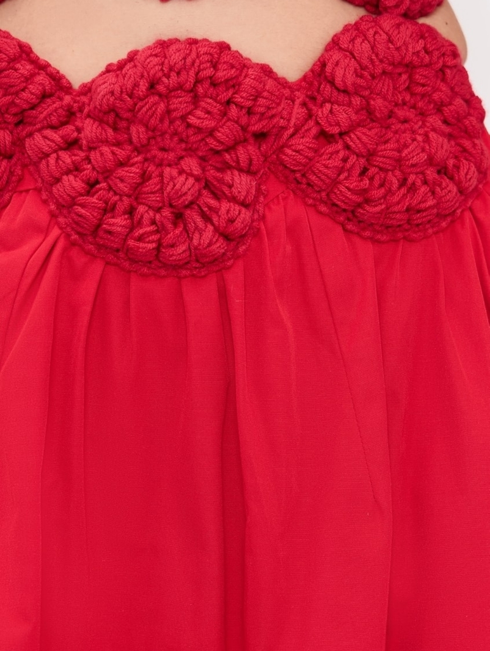 Eze Red Crochet-Waist Maxi Skirt (Damaged) - Picture 5 of 10